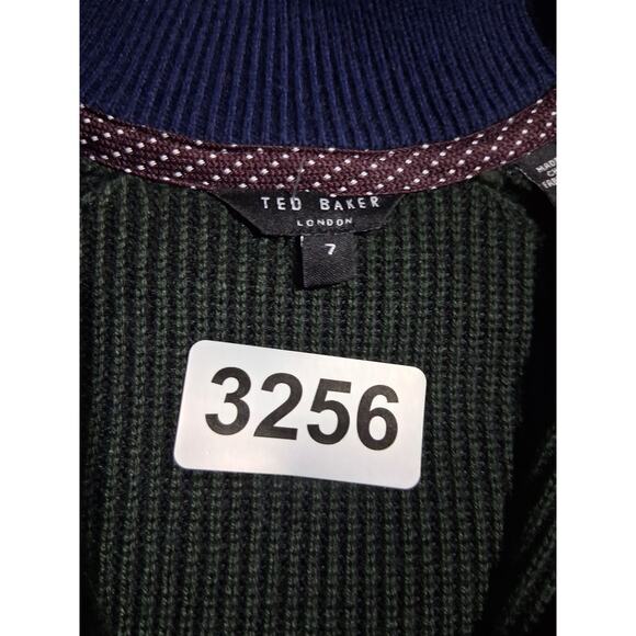 Ted Baker London Mens Size 7 US 3XL ¼ Zip Pullover Preppy Wool Career Sweater - Picture 12 of 14